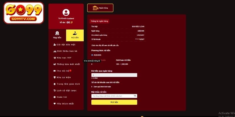 Mẹo rút tiền GO99 nhanh hơn và tránh bị treo lệnh