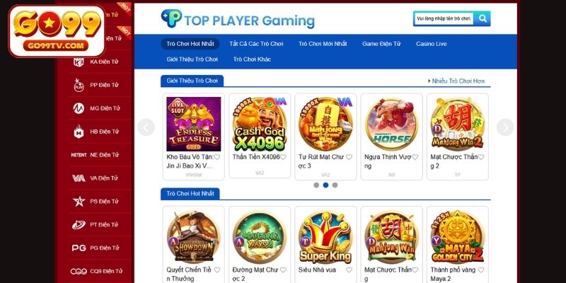 Một vài nhà phát hành game nổ hũ được yêu thích tại GO99