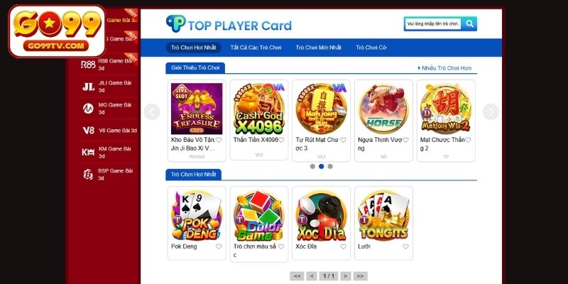 Những nhà phát hành game bài uy tín tại GO99